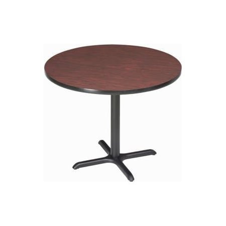 National Public Seating Interion 36" Round Bar Height Restaurant Table, Mahogany 695804MH